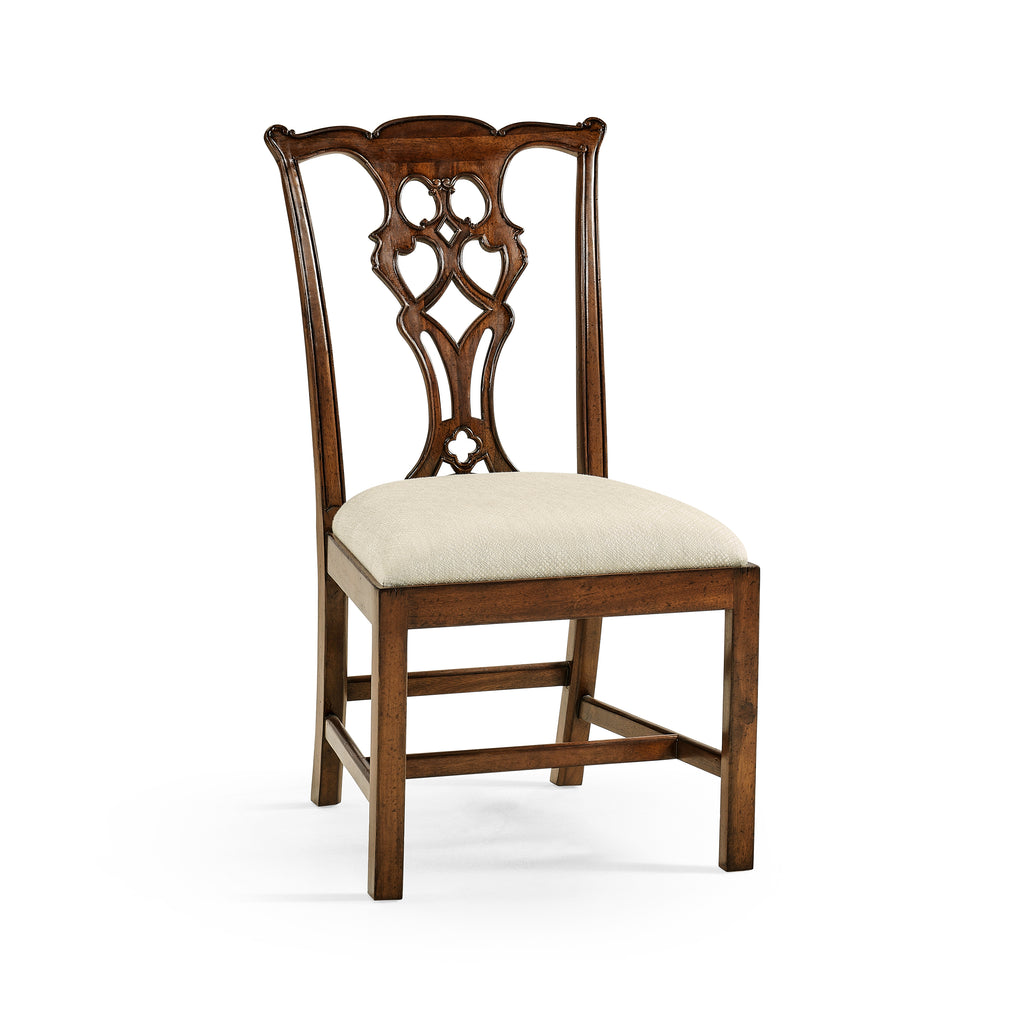 Buckingham Chippendale Mahogany Side Chair | Jonathan Charles - 493330-SC-MAH-F200