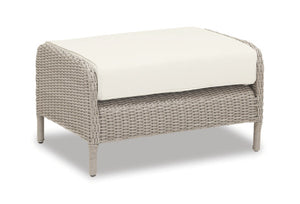 Manhattan Ottoman in Linen Canvas w/ Self Welt - Gray | Sunset West - SW3301-OTT-LCN-STKIT