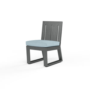 Redondo Armless Dining Chair w/ Sunbrella Fabric - Slate Finish | Sunset West - SW3801-1A