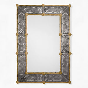 CELESTE Murano Glass Mirror - Dark Gray | Decorative Crafts - TBN8