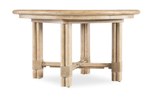 Retreat Pole Rattan Round Dining Table w/1-20in leaf | Hooker - 6950-75201-80