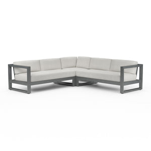 Redondo Sectional in Cast Silver, No Welt - Slate | Sunset West - SW3801-SEC-SLV-STKIT