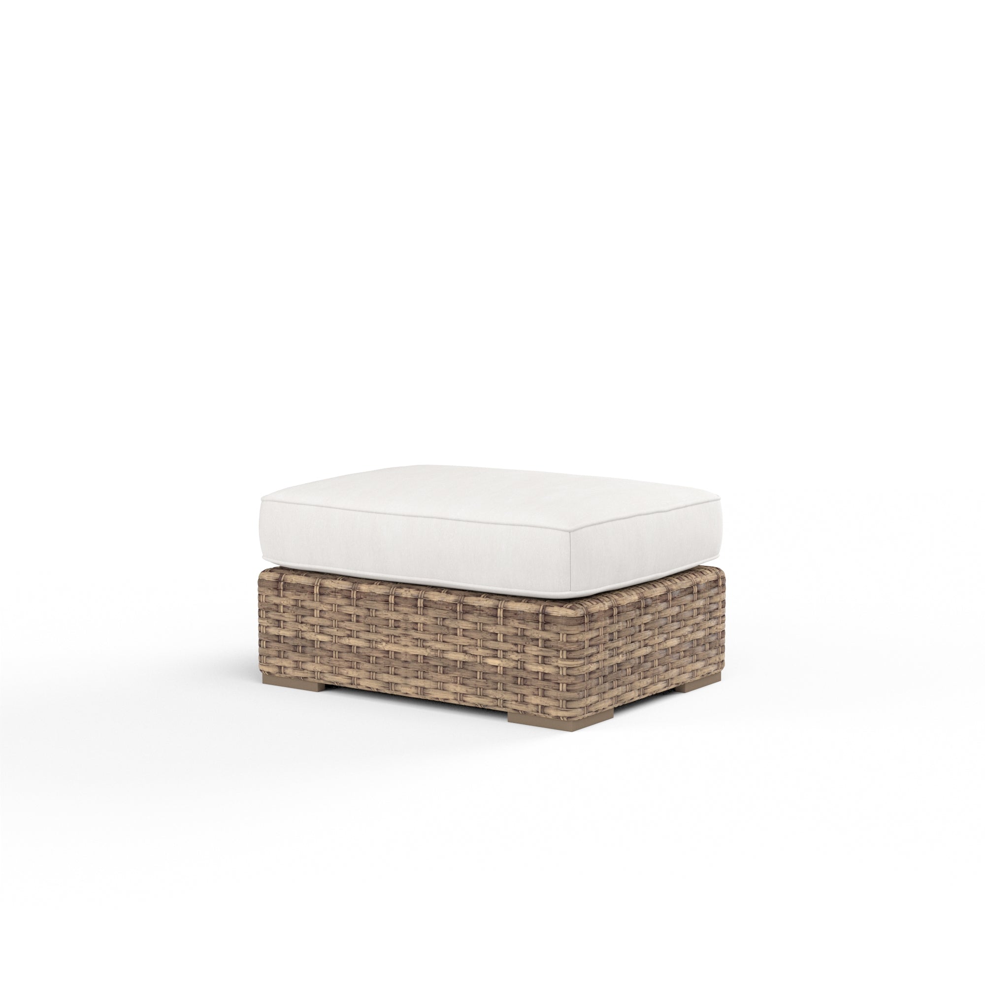 tobacco ottoman Lewin The Lewin Ottoman is a study in texture and dimension Tommy Bahama Outdoor - Kilimanjaro