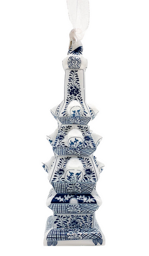 Blue Tulipiere Ornament (2 Sizes)
