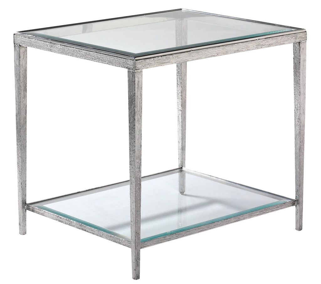 Jinx Nickel Rectangular Side Table | Maitland Smith - HM1019E