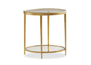Jinx Brass Round Side Table | Maitland Smith - HM1020L-2