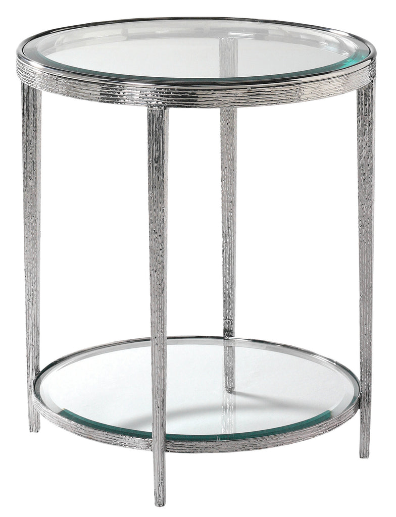 Jinx Nickel Round Side Table | Maitland Smith - HM1020L