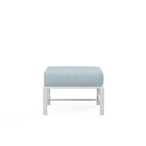 Bristol Ottoman w/ Sunbrella Fabric - White Finish | Sunset West - SW501-OTT