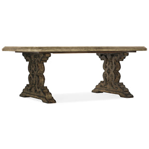 La Grange Le Vieux 86in Double Pedestal Table w/2-18in Leaves | Hooker Furniture - 6960-75200-81
