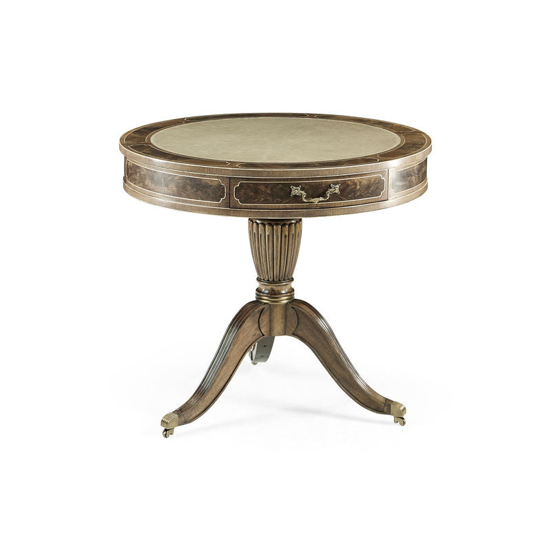 Buckingham Bleached Mahogany Drum Table | Jonathan Charles - 492611-MBL-L030