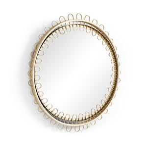 Water Vorticity Oval Rattan Mirror | Jonathan Charles Furniture - 001-1-500-NRT