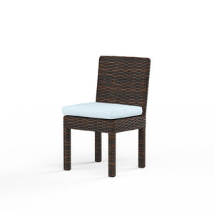 Montecito Armless Dining Chair w/ Sunbrella Fabric - Cognac Finish | Sunset West - SW2501-1A