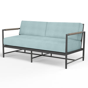 Pietra Loveseat w/ Sunbrella Fabric - Graphite Finish | Sunset West - SW4601-22