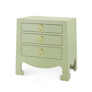 Jacqui 3-Drawer Side Table - Heritage Spring Green | Villa & House - JAC-130-097