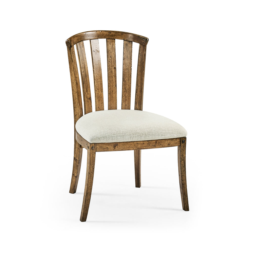 Casual Accents Medium Driftwood Curved Back Chair | Jonathan Charles - 491047-SC-DTM-F400
