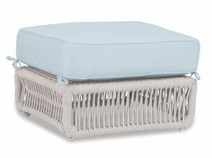 Dana Rope Ottoman w/ Sunbrella Fabric - Natural Finish | Sunset West - SW4301-OTT