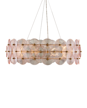 Whirlwind Large Pink Chandelier | Currey & Co - 9000-1461