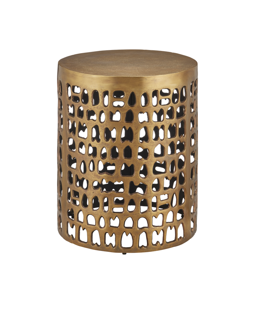 Currey & Co Alvar Gold Accent Table | 4000-0011