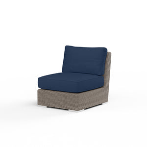 Coronado Armless Club Chair - Sunbrella Fabric w/ Welt - Driftwood Finish - SW2101-AC