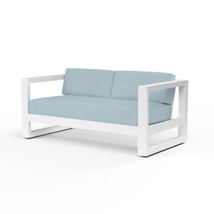 Newport Loveseat w/ Sunbrella Fabric - Frost Finish | Sunset West - SW4801-22