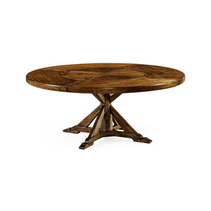 Casual Accents Country Walnut Round Dining Table 72" | Jonathan Charles Furniture - 491101-72D-CFW