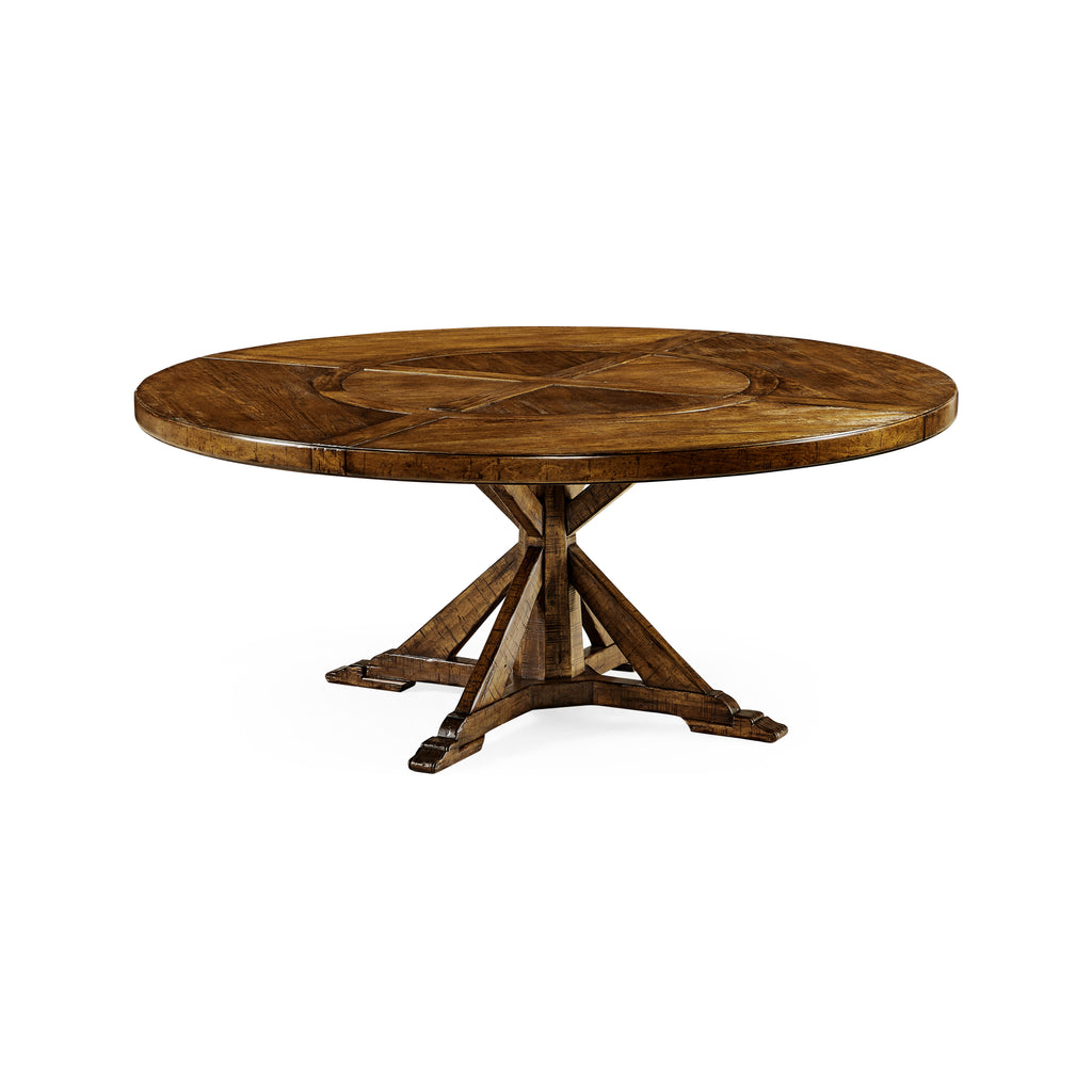 Casual Accents Country Walnut Round Dining Table 72" | Jonathan Charles - 491101-72D-CFW