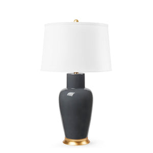 Kylie Lamp with Shade 17-inch White Linen, with Gold | Villa & House - KYE-800