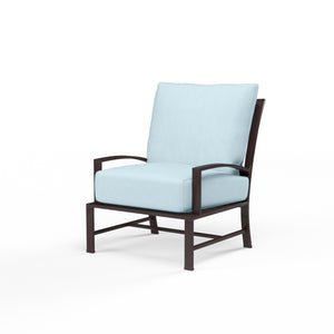 La Jolla Club Chair - Sunbrella Fabric w/ Welt - Espresso Finish - SW401-21