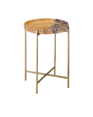 Freya Purple Breccia Accent Table | Currey & Co - 4000-0211