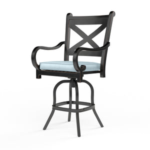 Monterey Counter Stool w/ Sunbrella Fabric - Copper Finish | Sunset West - SW3001-7C