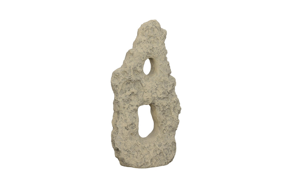 Cast Stone Table Top Sculpture, Double Hole, Roman Stone | Phillips Collection - PH113935