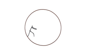 Olympic Figure In Iron Ring, Black, Rust, Style D | Phillips Collection - TH99504