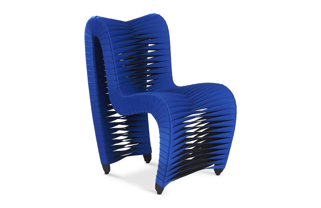 Seat Belt Dining Chair, Blue/Black | Phillips Collection - B2061BL