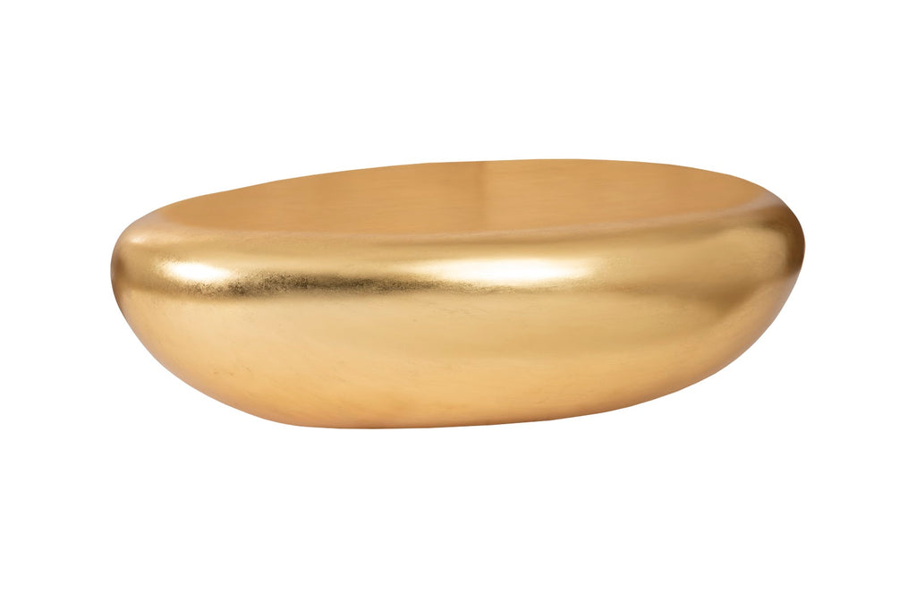 River Stone Coffee Table, Gold Leaf, Large | Phillips Collection - PH57485