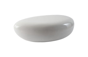 River Stone Coffee Table, Gel Coat White, Small | Phillips Collection - PH67485