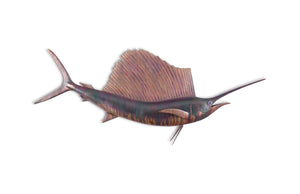 Sail Fish Wall Sculpture, Resin, Copper Patina Finish | Phillips Collection - PH100659