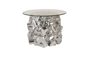 Cairn Side Table, Resin, Silver Leaf | Phillips Collection - PH88067