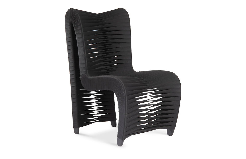 Seat Belt Dining Chair, High Back, Black/Black | Phillips Collection - B2061HB