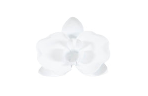 Orchid Flower Wall Decor, White, Metal | Phillips Collection - TH101829