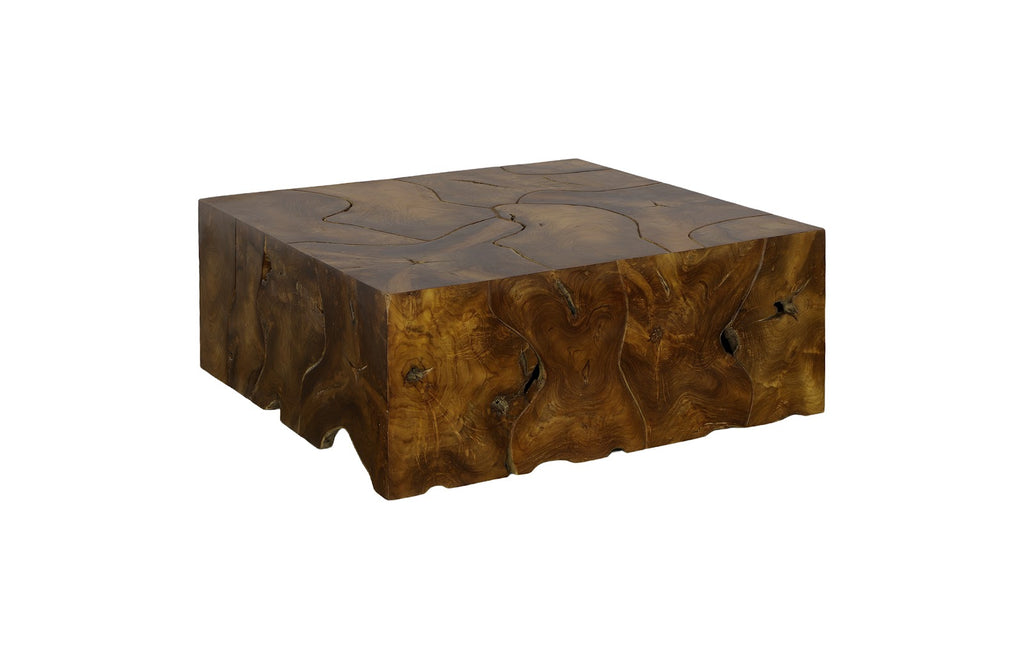 Teak Slice Coffee Table, Square | Phillips Collection - ID65145