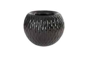 Ripple Planter, Gel Coat Black | Phillips Collection - PH67836