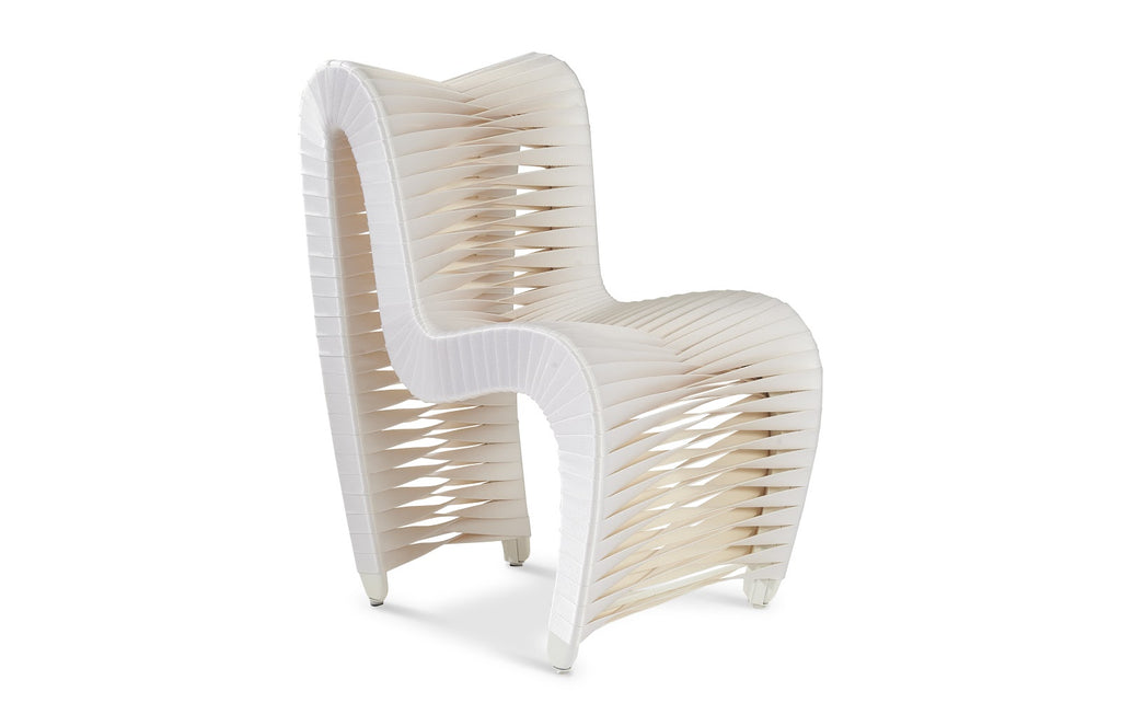 Seat Belt Dining Chair, White/Off-White | Phillips Collection - B2061WZ