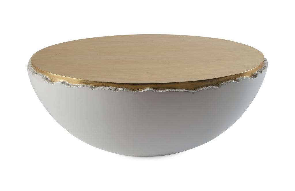 Broken Egg Coffee Table, White And Gold Leaf | Phillips Collection - PH67500