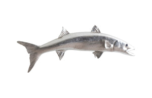 Barracuda Fish Wall Sculpture, Resin, Silver Leaf | Phillips Collection - PH62415