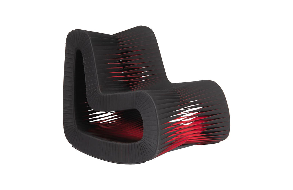Seat Belt Rocking Chair, Black/Red | Phillips Collection - B2063BZ