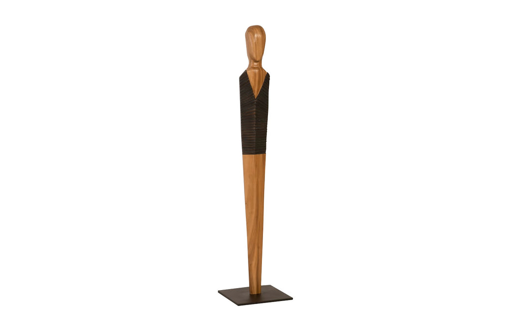 Vested Male Sculpture, Small, Chamcha, Natural, Black, Copper | Phillips Collection - TH95604