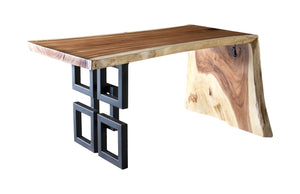 Waterfall Desk, Natural, Satin Black Overlap Leg | Phillips Collection - TH65574