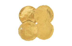 Cast Oil Drum Wall Discs, Gold Leaf, Set Of 4 | Phillips Collection - PH60516