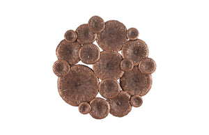 Lotus Collage, Round, Copper/Black | Phillips Collection - TH100853