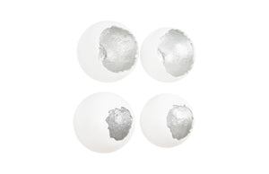 Broken Egg Wall Art, White And Silver Leaf, Set Of 4 | Phillips Collection - PH67625